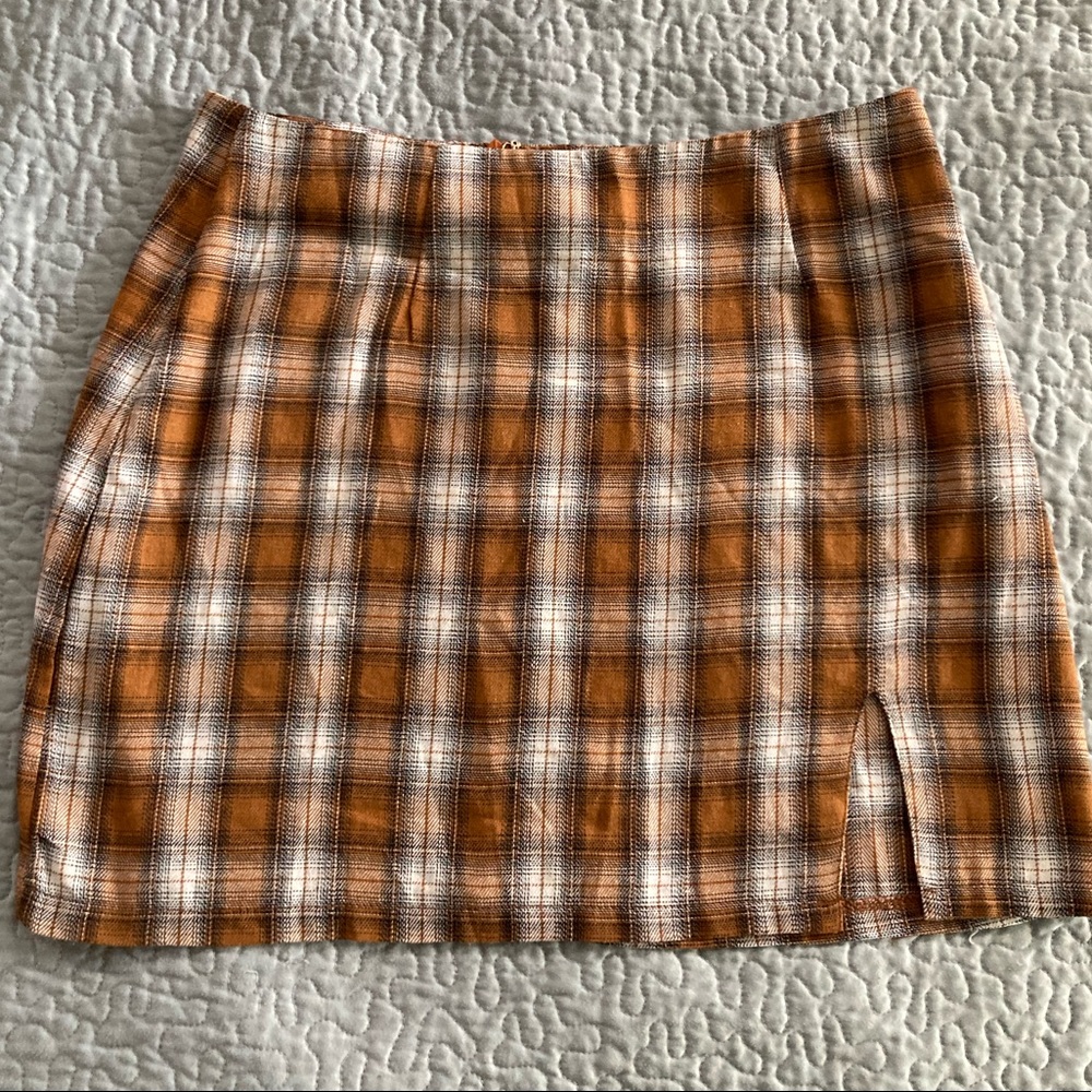 Plaid mini-skirt